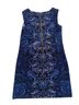 Worthington Floral Blue Black Cocktail Dress Size S - photo 2