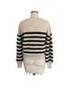 Gap 100% Cotton Stripes White Blue Pullover Sweater Size S - photo 2