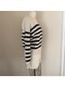 Gap 100% Cotton Stripes White Blue Pullover Sweater Size S - photo 5