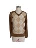 Esprit Argyle Brown Pullover Sweater Size M - photo 1