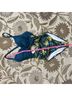 EOMENIE Tropical Green Blue One Piece Swimsuit Size L - photo 4
