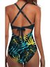 EOMENIE Tropical Green Blue One Piece Swimsuit Size L - photo 2