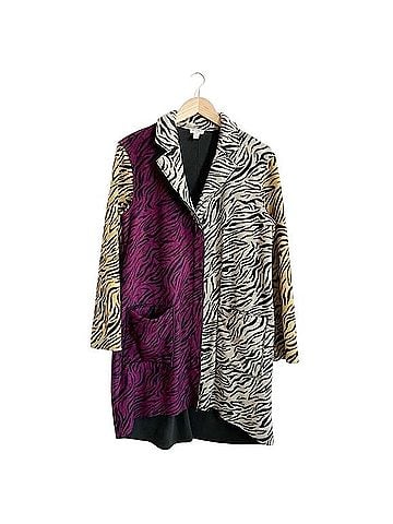 LOGO by Lori Goldstein Reversible Fleece Coat Coat (view 1)
