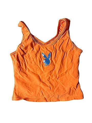 Missguided Retro Bunny Logo Crop Top Sleeveless Top (view 1)