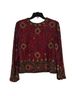 Papell Boutique Evening 100% Silk 100% Polyester Floral Graphic Red Jacket Size 14 - photo 2