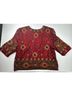 Papell Boutique Evening 100% Silk 100% Polyester Floral Graphic Red Jacket Size 14 - photo 5