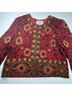 Papell Boutique Evening 100% Silk 100% Polyester Floral Graphic Red Jacket Size 14 - photo 10