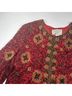 Papell Boutique Evening 100% Silk 100% Polyester Floral Graphic Red Jacket Size 14 - photo 8