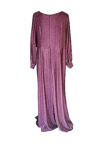 Adrianna Papell Metallic Shimmering Wedding Wrap High Low Cocktail Dress (view 2)