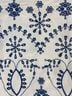 Given Kale Floral White Blue Short Sleeve Blouse Size M - photo 4
