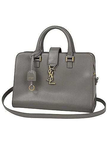 Yves Saint Laurent Yves Saint Laurent Saint Laurent Paris Cabas Bag, Small Handbag, 2-Way, Leather, Greige, 472469, Women's (view 1)