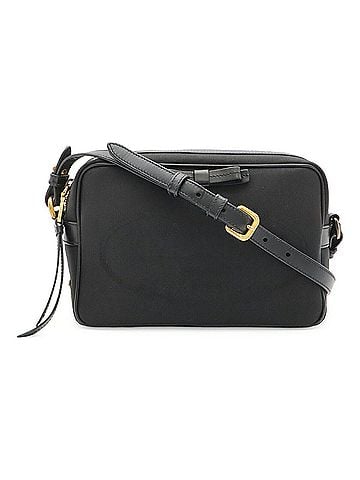 Prada PRADA Jacquard Ribbon Shoulder Bag, Canvas and Leather, NERO Black, 1BH089 (view 1)