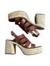 Lisa Vicky 100% Leather Brown Sandals Size 8 - photo 1