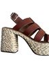 Lisa Vicky 100% Leather Brown Sandals Size 8 - photo 2
