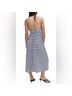 Mango 100% Polyester Floral Tropical Stripes Blue White Casual Dress Size M - photo 5
