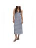 Mango 100% Polyester Floral Tropical Stripes Blue White Casual Dress Size M - photo 4