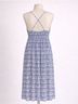 Mango 100% Polyester Floral Tropical Stripes Blue White Casual Dress Size M - photo 3