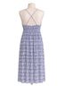 Mango 100% Polyester Floral Tropical Stripes Blue White Casual Dress Size M - photo 2