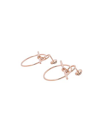 Hermès Hermes Earrings, Loop Echappé PM, 18KPG Pink Gold, HERMES Earrings (view 2)