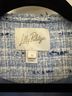 Lilly Pulitzer 100% Polyester Solid Tweed Blue Silver Jacket Size 16 - photo 9