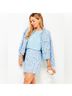 Lilly Pulitzer 100% Polyester Solid Tweed Blue Silver Jacket Size 16 - photo 4