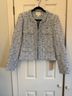 Lilly Pulitzer 100% Polyester Solid Tweed Blue Silver Jacket Size 16 - photo 3