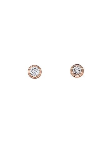 Cartier Cartier Earrings, Damour Medium Model, 2 Diamonds, Total 0.26ct, 18K Pink Gold, B8041500, Diamond (view 1)