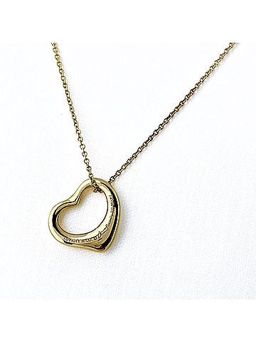 Tiffany & Co. Tiffany &amp; Co. Open Heart Necklace, Yellow Gold (750), Women's Necklace (view 2)
