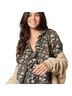 Natural Life 100% Cotton Floral Black Blouse Size XL - photo 4