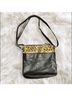 Giani Bernini Animal Print Black Brown Leather Crossbody Bag One size - photo 4