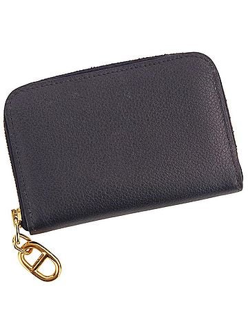 Hermès HERMES Chaine d'Ancre Zip Ango Compact Wallet, Blue Nuit, B stamp, Women's (view 1)