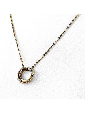 Cartier Cartier Baby Trinity 15-Diamond Necklace, Yellow Gold (YG) Pendant 750, Women's (view 1)