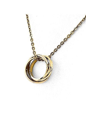 Cartier Cartier Baby Trinity 15-Diamond Necklace, Yellow Gold (YG) Pendant 750, Women's (view 2)