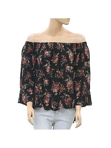 Denim & Supply Ralph Lauren Denim &amp; Supply Ralph Lauren Floral Printed Blouse Top Off Shoulder T-Shirt (view 1)