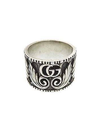 Gucci Gucci Double G Leaf Motif 551895-J8400 0811 Sterling Silver 925 1 Ring 0834 GUCCI Men's (view 1)
