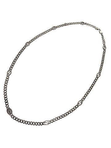 Gucci Gucci Interlocking G 925 Necklace, Sterling Silver 925, 0290, GUCCI, Men's (view 1)