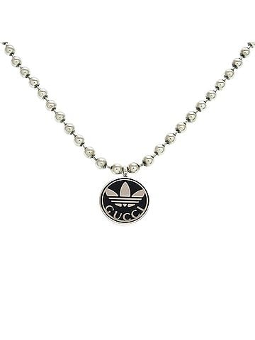 Gucci Gucci x Adidas collaboration G-ball chain interlocking sterling silver 925 necklace pendant 0791 GUCCI men's (view 1)