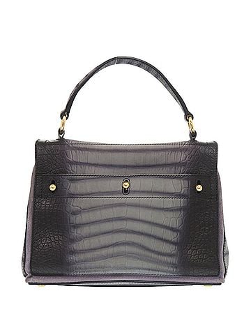 Yves Saint Laurent Yves Saint Laurent Muse Two 348948 Embossed Leather Grey Handbag 0099 YVES SAINT LAURENT (view 2)
