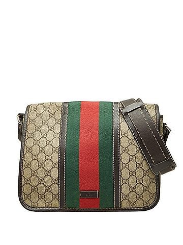 Gucci Gucci GG Supreme Sherry Line Messenger Bag Shoulder 211130 Beige Brown Leather Women's GUCCI (view 1)