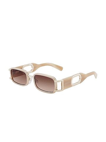 Carolina Lemke Axis Shiny Brown Beige Sunglasses (view 1)