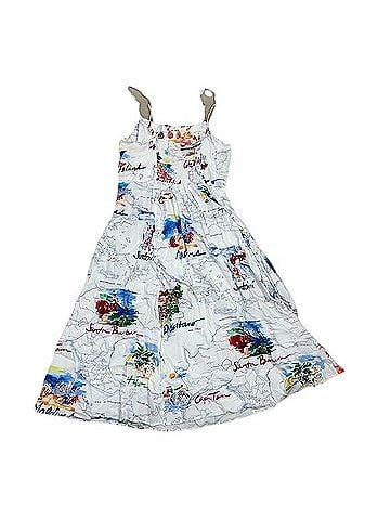 Gap World Traveler Map Maldives Midi Santorini Cape Sun Dress Casual Dress (view 2)