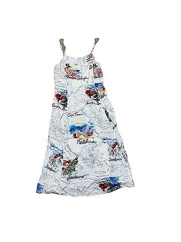 Gap World Traveler Map Maldives Midi Santorini Cape Sun Dress Casual Dress (view 1)