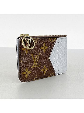 Louis Vuitton Louis Vuitton Monogram Portecartoromie Wallet/Coin Case M83602 Brown Blue Olympe Women's (view 2)