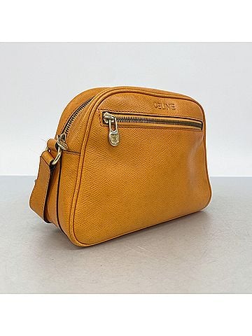 Céline Celine shoulder bag, leather, orange (view 2)
