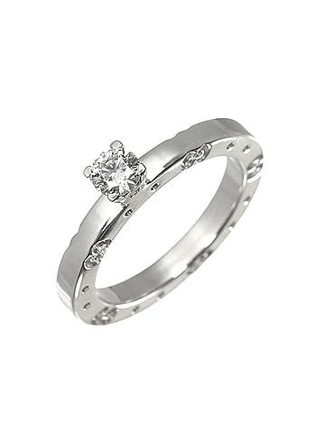 Gucci Gucci Icon Solitaire Diamond Ring, 0.24ct F VVS1, Size #9, White Gold (WG) (view 1)