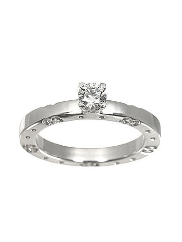 Gucci Gucci Icon Solitaire Diamond Ring, 0.24ct F VVS1, Size #9, White Gold (WG) (view 2)