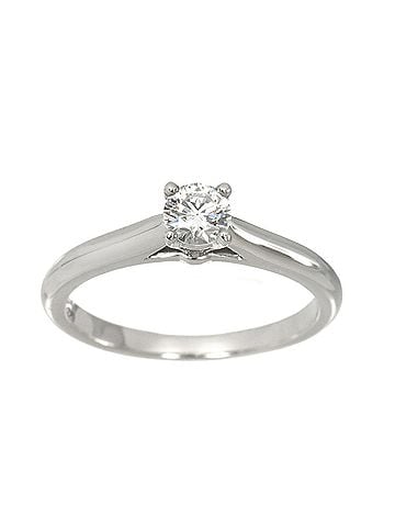 Cartier Cartier 1895 Solitaire Ring #46, 0.21ct Diamond, Platinum. (view 2)