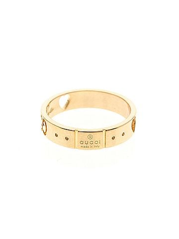 Gucci Gucci Icon Pink Gold (18K) Fashion No Stone Band Ring Pink Gold (view 1)