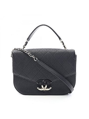 Chanel Chanel Matelassé Half Coco 2-Way Shoulder Bag/Handbag, Caviar Leather (Grained Calfskin), Women's, Black (view 1)