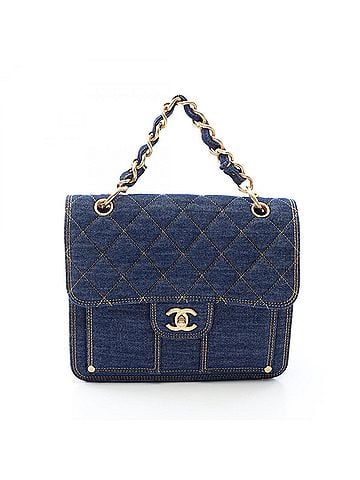 Chanel Chanel Matelassé Chain Backpack/Handbag, Denim, Women's, Blue (view 1)